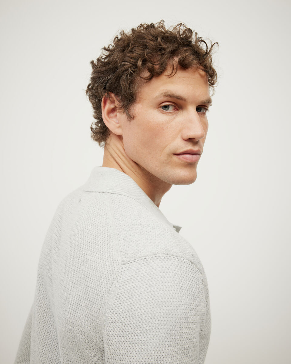 Blake Button Down Long Sleeve Knit, Grey Marle, hi-res